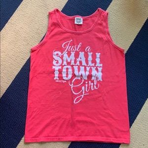 Pink Small town girl tank country S